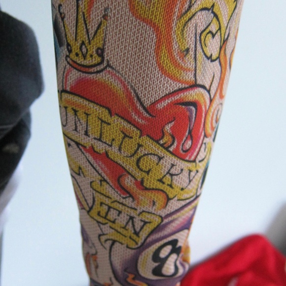 FAUX REAL BIKER MOTO TATTOO T SHIRT - Picture 6 of 12